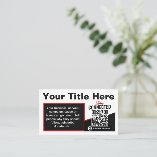Scan to Follow QR Code Design Template 名刺 (スタンド正面)