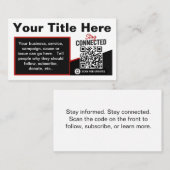 Scan to Follow QR Code Design Template 名刺 (正面/裏面)