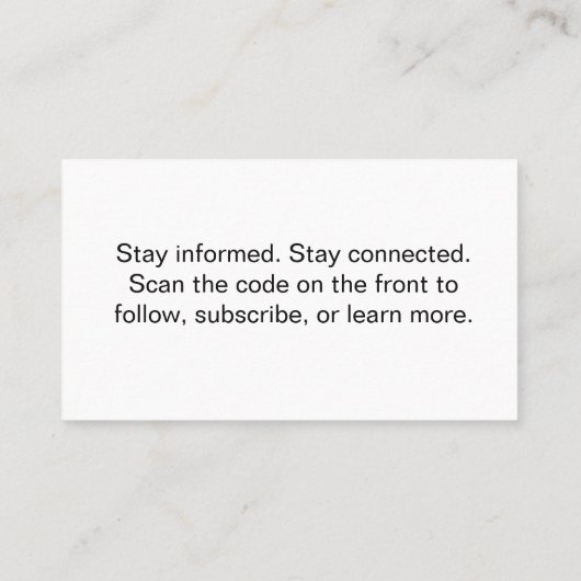 Scan to Follow QR Code Design Template 名刺 (裏面)