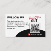 Scan to Follow QR Code Design Template 名刺 (正面)