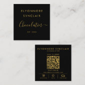 Scan To Order Qr Code スクエア名刺 (正面/裏面)