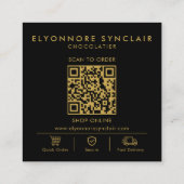 Scan To Order Qr Code スクエア名刺 (裏面)