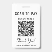 Scan to Pay 2 Payment QR Codes バッジ (裏面)