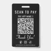Scan to Pay 2 Payment QR Codes Social Media バッジ (正面)