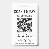 Scan to Pay 2 Payment QR Codes Social Media バッジ (裏面)