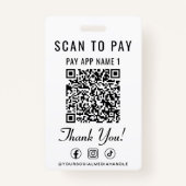 Scan to Pay 2 Payment QR Codes Social Media バッジ (正面)