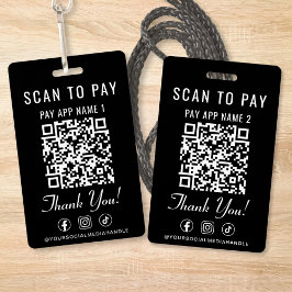 Scan to Pay 2 Payment QR Codes Social Media バッジ