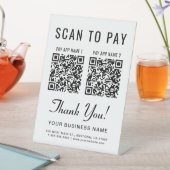 Scan to Pay 2 QR Codes Tabletop 台座サイン (インサイチュ)