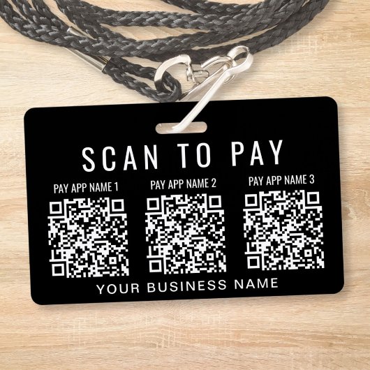 Scan to Pay 3 QR Codes Business バッジ