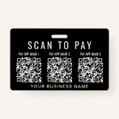 Scan to Pay 3 QR Codes Business バッジ (正面)