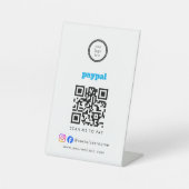 Scan To Pay Business Logo Qr Code 台座サイン (正面)