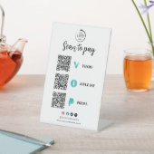 Scan To Pay Business Logo Qr Code 台座サイン (インサイチュ)