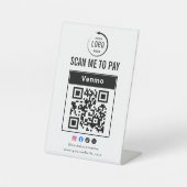 Scan To Pay Business Logo Qr Code 台座サイン (正面)