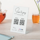 Scan To Pay Business Logo Qr Code 台座サイン (インサイチュ)