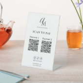 Scan To Pay Business Qr Code Script Monogram 台座サイン (インサイチュ)