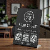 Scan to Pay Multi App QR Code Tabletop 台座サイン