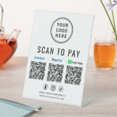 Scan to Pay Paypal Venmo CashApp QR Codes Logo 台座サイン (インサイチュ)