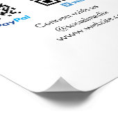 Scan to pay q r code paypal venmo add your website ポスター (角)