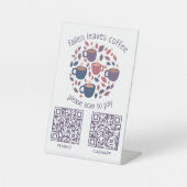 SCAN TO PAY QRコード エスプレッソコーヒーショップ 台座サイン (正面)