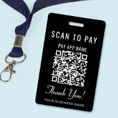 Scan to Pay QR Code Black バッジ