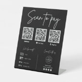 Scan To Pay QR Code Business 台座サイン (正面)