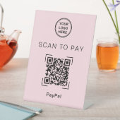 Scan to Pay QR Code Sign For Spa Beauty Salon 台座サイン (インサイチュ)