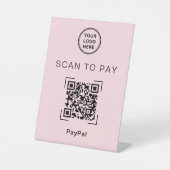 Scan to Pay QR Code Sign For Spa Beauty Salon 台座サイン (正面)