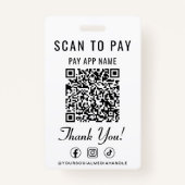 Scan to Pay QR Code Social Media バッジ (正面)