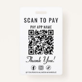 Scan to Pay QR Code Social Media バッジ (裏面)
