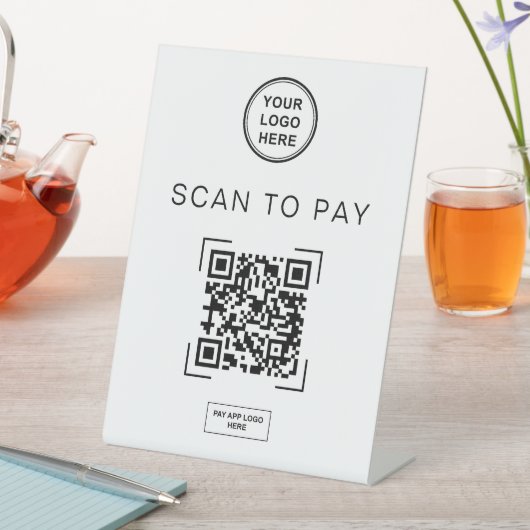 Scan to Pay QR Code Table Sign | Digital Payment 台座サイン (インサイチュ)