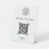 Scan to Pay QR Code Table Sign | Digital Payment 台座サイン (正面)
