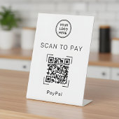 Scan to Pay QR Code Tabletop Sign For Businesses 台座サイン