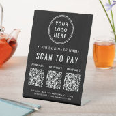 Scan to Pay QR Codes Tabletop 台座サイン (インサイチュ)