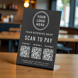Scan to Pay QR Codes Tabletop 台座サイン