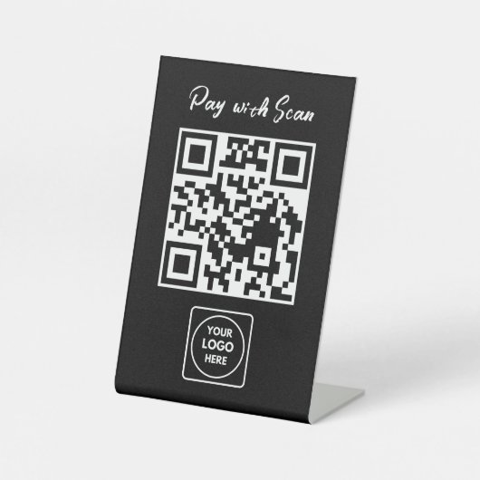 Scan to Pay QR Display Stand Modern 台座サイン (正面)