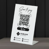 Scan to Pay Sign QRコードGoogle Pay Payment 台座サイン