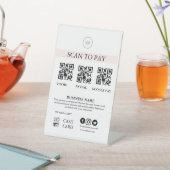 Scan to Pay Sign QR Code Payment Sign for Small Bu 台座サイン (インサイチュ)