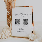 Scan to Pay Sign, Venmo, Cash App, PayPal QR Sign 台座サイン