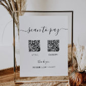 Scan to Pay Sign, Venmo, Cash App, PayPal QR Sign 台座サイン