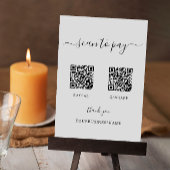 Scan to Pay Sign, Venmo, Cash App, PayPal QR Sign 招待状