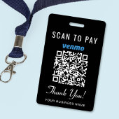 Scan to Pay Venmo QR Code Black バッジ
