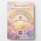 Scan to Play Pet Sympathy Plaque | Rainbow Bridge フォトプラーク (正面)