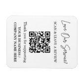 Scan to Review QR Code Magnet for Business マグネット (横)