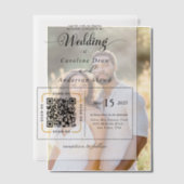 Scan to View Our Wedding Invitation Video ベラム紙招待状 (オフセット (カップル))