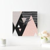 Scandiの山頂のデザイン スクエア壁時計 (ホーム)