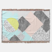 Scandiの幾何学的で抽象的なデザイン スローブランケット (正面)