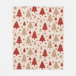 Scandi Christmas Forest フリースブランケット