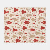 Scandi Christmas Forest フリースブランケット (正面(横))