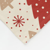 Scandi Christmas Forest フリースブランケット (角)