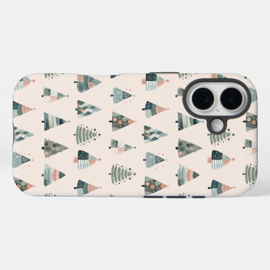 Scandi Christmas Trees iPhone Case Case-Mate iPhoneケース (裏面 (横))